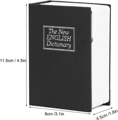 Mini Simulation Book Safe Storage Box Security Lock Case For Money Cash Gioielli con le Chiavi Applicazione Scena di Applicazione Home Office