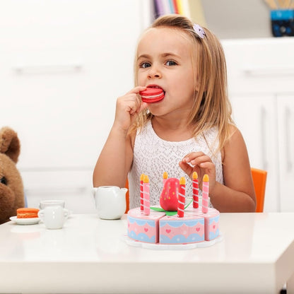BESTonZON 1 Set Wooden Simulation Cake Dessert Cutting Toy Cake Cutting Toy Wooden Toys Play House Cutting Toys Playing House Toy Cutting Cakes Toy Children Toy Wood Birthday Cake Toy