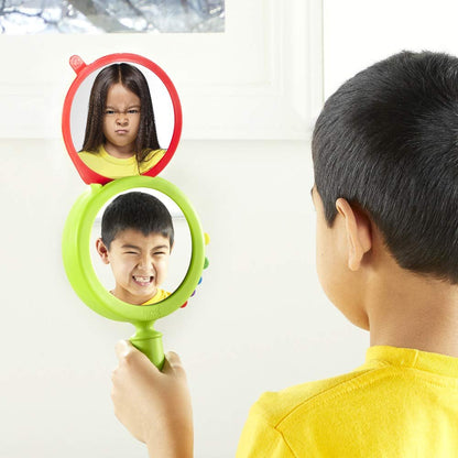 hand2mind See My Feelings Mirror, Social Emotional Learning Mirror, Sensory Toys for Toddler Learning, Anxiety Relief for Kids, Mindfulness for Kids, Kindergarten Homeschool Supplies (Pack of 1)