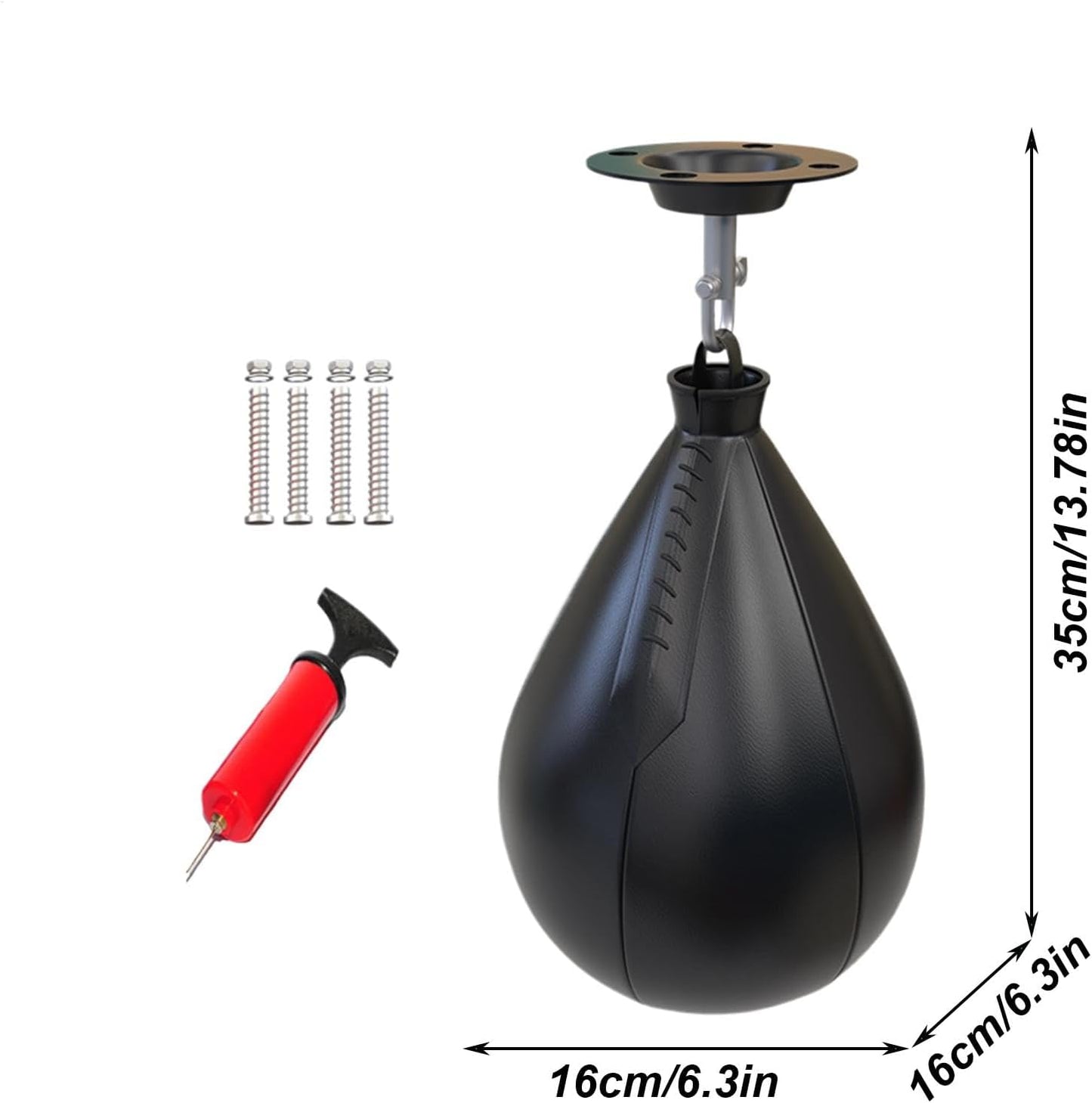 Speedbag Boxing Set, Dangling Pear Shaped, Portable Swivel Ball, Gym Reusable Boxing, Speed Bag Men Women, Boxing Training Gear, Punching Bag Gym, Fitness Workout Tool, Adjustable Boxing Set,