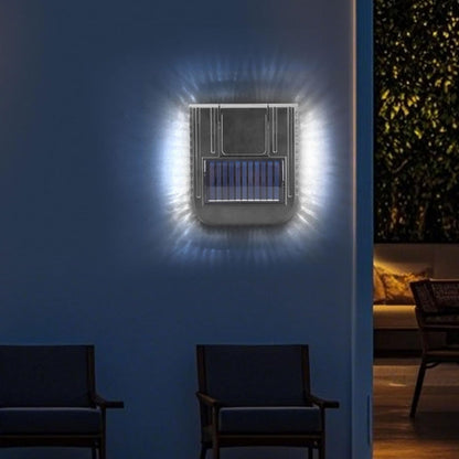 Solar Outdoor Wall Lights, Exterior Smart Sensing Lamps, High Brightness LED Light Fixture, 4.92 x 4.72 inches Compact and Energy-Saving for Patio, Yard, Pathway, Backyard, Garage