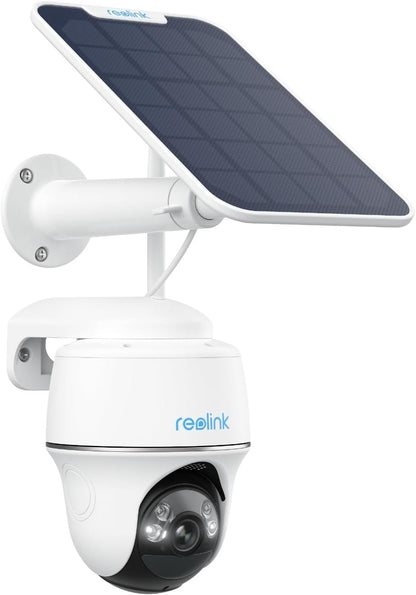 REOLINK Security Camera Wireless Outdoor, Pan Tilt Solar Powered 5MP Night Vision, 2.4/5 GHz Wi-Fi, 2-Way Talk, Works with Alexa/Google Assistant for Home Surveillance, Argus PT with Sun-Powered Panel