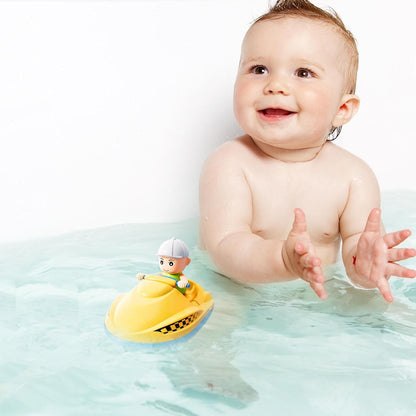 Bath Toys, Wind Up Water Toys, Animal Swimmers with Swimming Motion, Bright Color Design, Interactive Sensory Play for Toddler, Pool, Bathtub, Beach, Shower Fun, Yellow/Blue