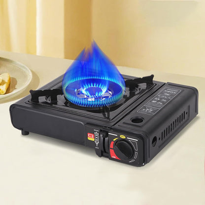 Ungtyb Stove for Camping, Portable Burner, Single Foldable Design, Built-In Piezo Ignition, Compact Outdoor Gear, Travel Cooking Tool, Beach Hiking Adventure Ready for Campfire Use 12.99x10.63x3.35in