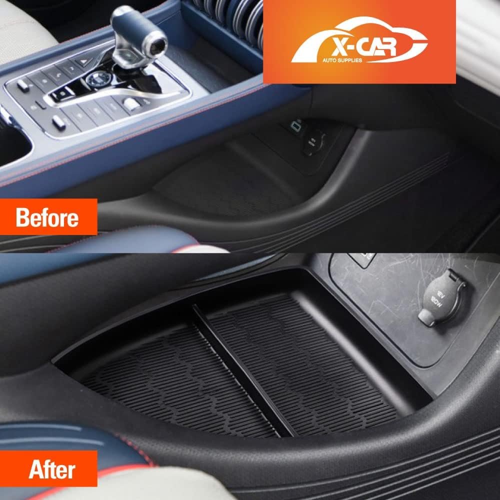 X-CAR Center Console Organizer Tray for BYD Atto 3 2022-2025 Storage Box TPE Car Interior Accessories