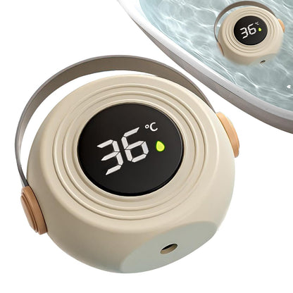 Baby Bath Temperature Gauge, Digital Water Thermometer Monitor, Electronic Sensor Tool, Floating Display Device for Bathroom Shower Swimming Pool Safety, 4.33x3.93 inches