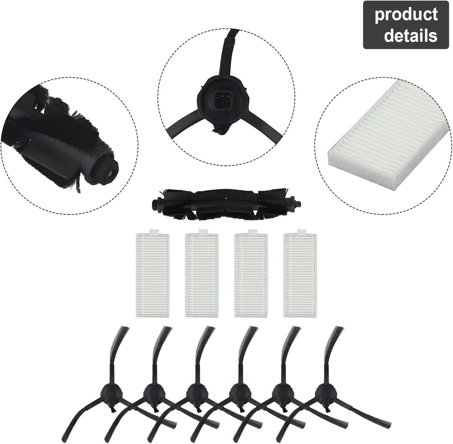 Robotic Vacuum Cleaning Essentials Botslab S8 Plus Main Brush and Filter Set
