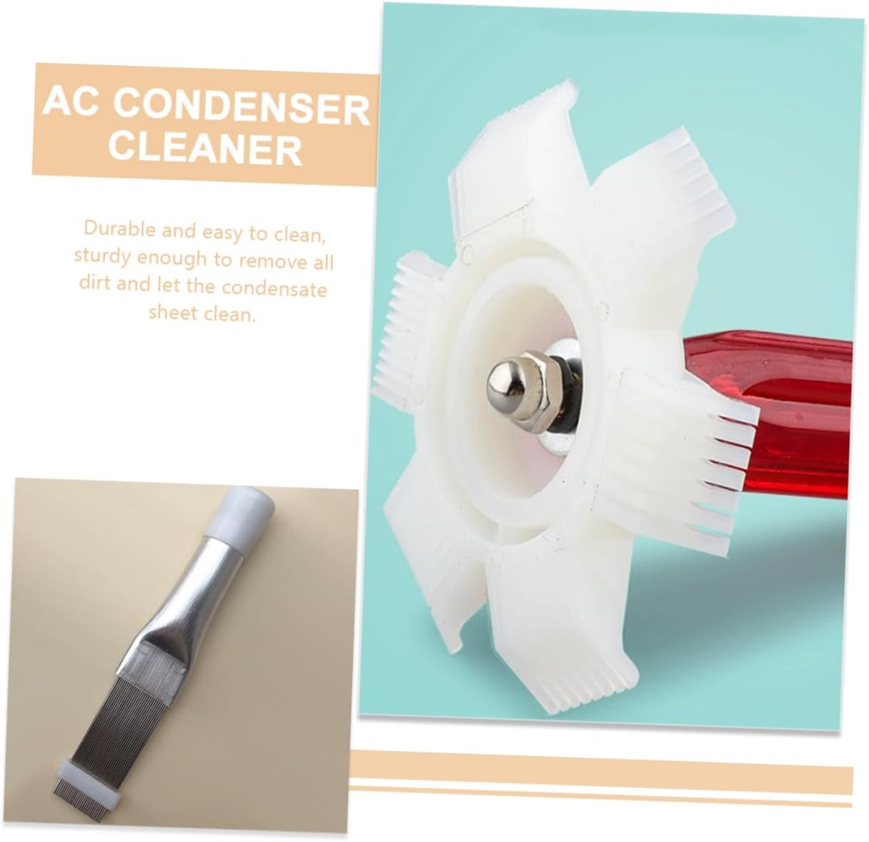 TINEASUR 1Set Air Conditioner Fin Combs Condenser Brushes Radiator Cleaners for Fin Combing Essential Tools for Maintenance and Cleaning