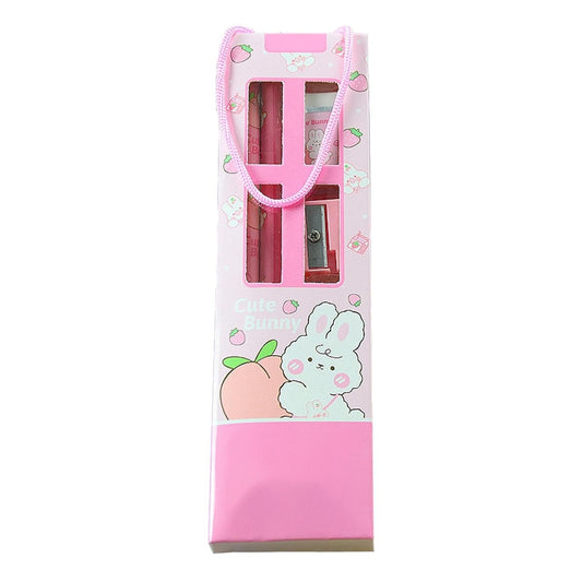 Krujecnt Stationery Writing Set, School-Ready 5 Cute Stationery Kit, Prize Stationery Kit With Notebooks, Signature Pens, Pencils, Erasers, Rulers for Kids