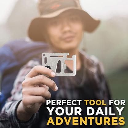 11 in 1 Multi Tool Card Survival Credit Card Tool Fits Perfect in Your Wallet with Knife Blade By Atziloose