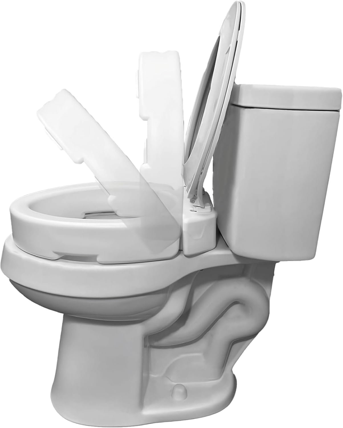 Carex Health Brands Hinged Toilet Seat Riser, Round
