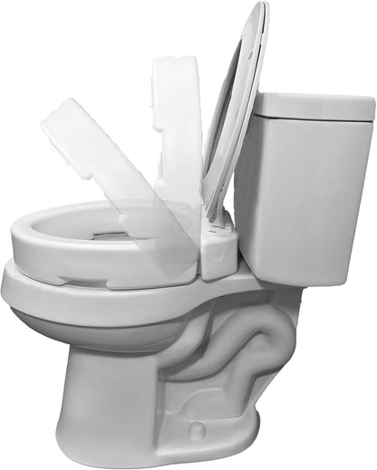 Carex Health Brands Hinged Toilet Seat Riser, Round