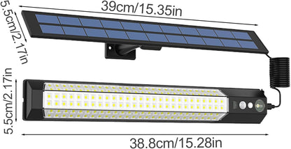 Nuyhgtr Solar Lights Outdoor, Usb Rechargeable Led Light, Smart Porch Lamp with Remote Control, Waterproof Solar Lighting for Barn Garage, Garden Fence, and Yard Use, White