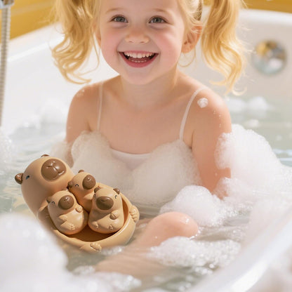 Bathtub Toys, Floating Capybara Figures, Interactive Animal Set, Child-Mother Water Play Toy, Cute Tub Accessory for Kids, Shower, Pool, Beach, Outdoor Fun, 4.72x6.89x3.15 Inches