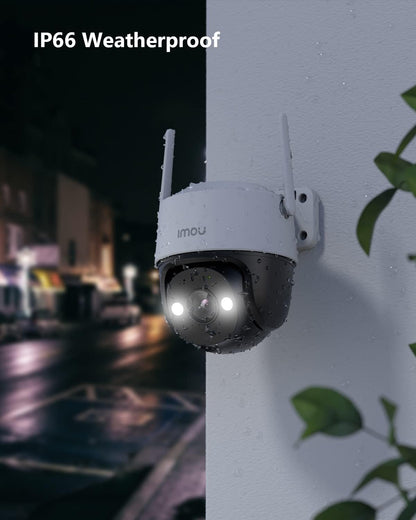 Imou 2.5K WiFi Security Camera Outdoor, 360Â° PTZ Wired Home IP CCTV Camera 4MP, AI Human/Motion Detection, 30M Color Night Vision, Auto Tracking, Siren&Spotlight, 2-Way Audio, IP66, Works with Alexa