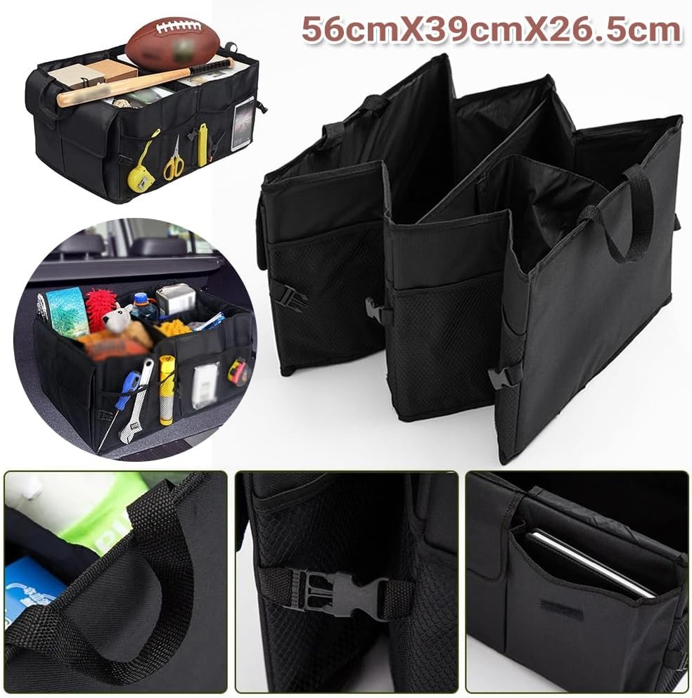 Car Boot Organiser Partition Collapsible Storage Box Trunk Bag Tool Multipurpose