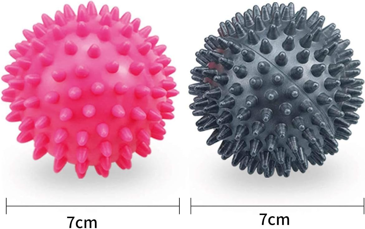 2 Hedgehog Balls, 7 cm, Massage Ball for Sports to Relieve Stress Perfect for Muscle Recovery, Back, Legs, Feet, Hands