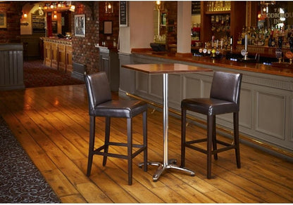 Bolero Square Table Top, 700 mm Size, Dark Brown