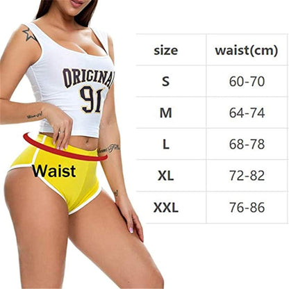 ZHER-LU Women's Mini Sport Shorts, Comfortable Elasticity Slip Shorts,Running Sports Yoga Cycling Shorts, Workout Gym Tummy Pants Leggings