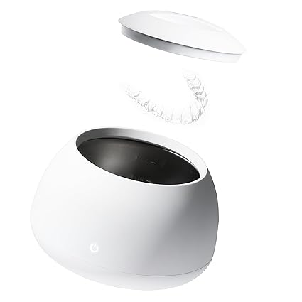 Zima Dental Pod | Arctic White | Ultrasonic Retainer Cleaner Machine | Aligner, Nightguard, Mouth Guard, Denture Cleaner | Oral Dental Care FSA HSA Approved
