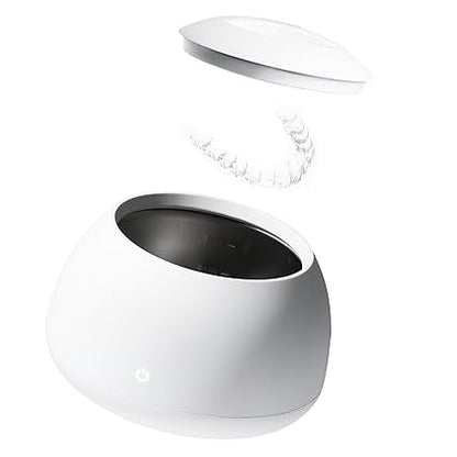 Zima Dental Pod | Arctic White | Ultrasonic Retainer Cleaner Machine | Aligner, Nightguard, Mouth Guard, Denture Cleaner | Oral Dental Care FSA HSA Approved