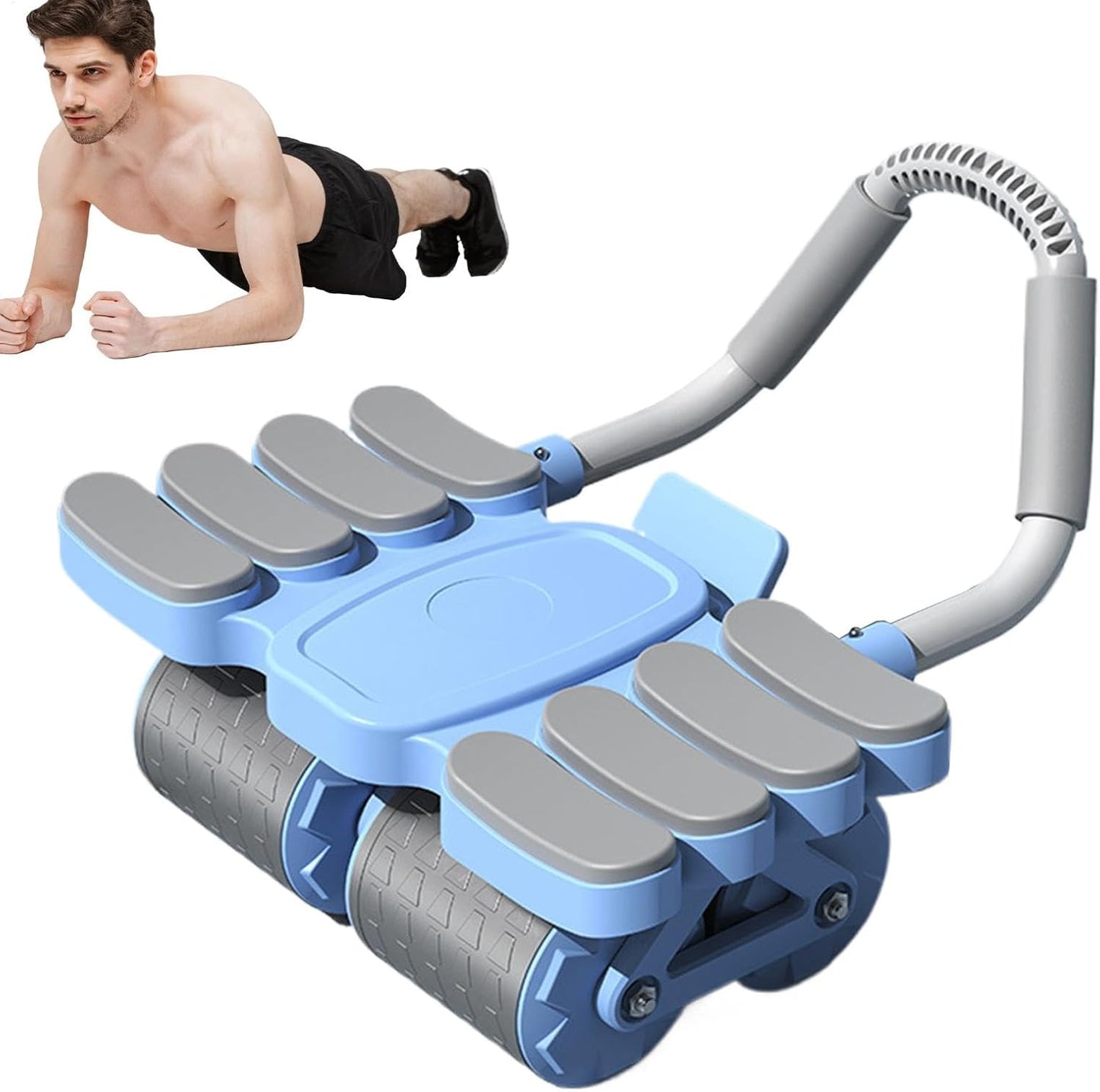 Abs Roller Wheel, Core Strength Exercise Equipment, Abdominal Workout Trainer, Athlete Training Gear for Home, Gym Men, Women, Teens, Adults 16.54 x 14.17 x 9.45 Inch