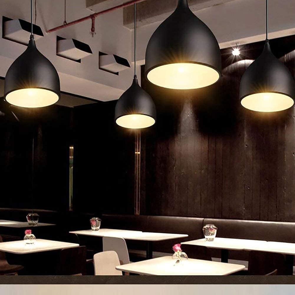 GreyWings Aluminium Hanging Shade Light, Black, Pack of 4