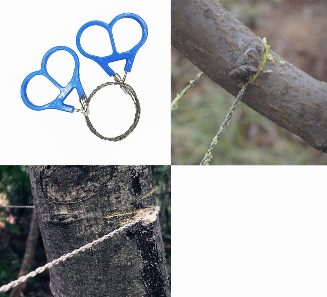 Drchoer 3X Wire Saw Stainless Steel Pocket Chainsaw Mini Cable Survival Gear Pole Saw Emergency Chainsaw Survival Kit Outdoor Tools for Camping Hiking Hunting
