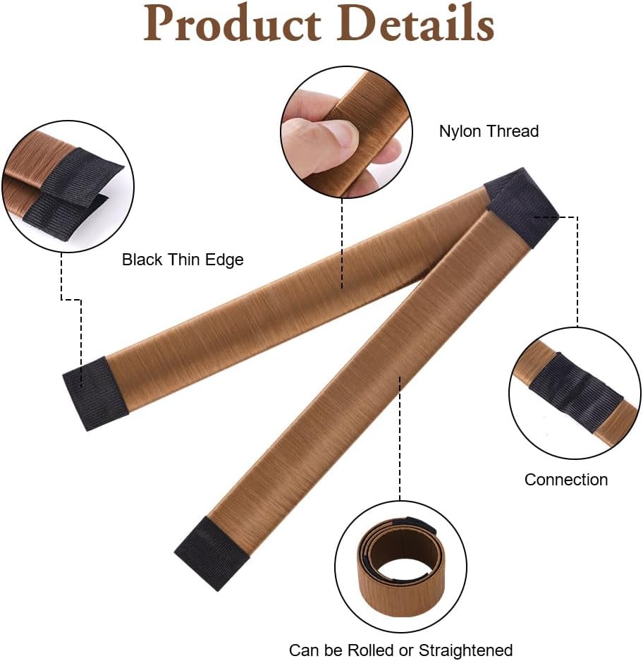 URAQT Donut Bun Maker, 2 Pieces Easy Bun for Hair Bun Maker, Fashion Hair Styling Clip Hairstyle DIY Tool for Girl Women