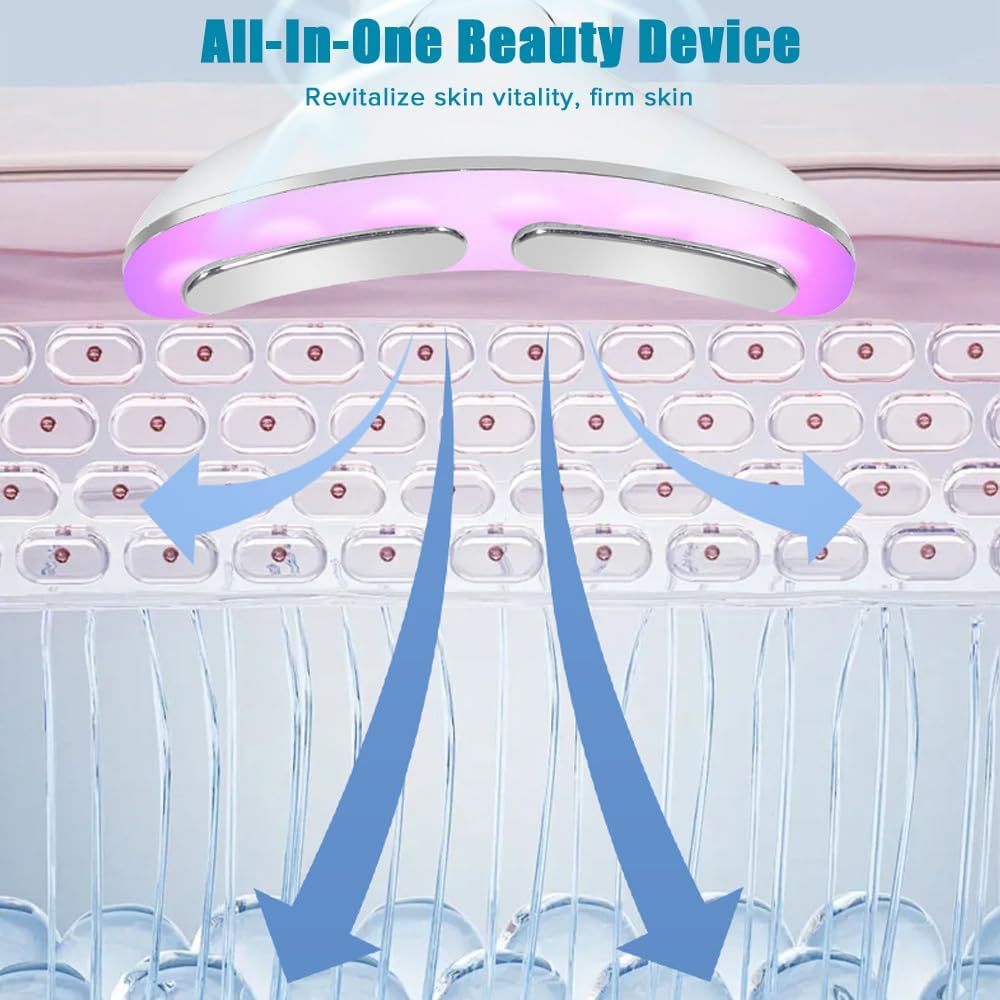 Yakiter Face Neck Massager, 7 in 1 Portable Neck Facial Beauty Device, Facial Neck Massager with 7 Modes for Skin Routine Care