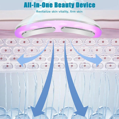 Yakiter Face Neck Massager, 7 in 1 Portable Neck Facial Beauty Device, Facial Neck Massager with 7 Modes for Skin Routine Care