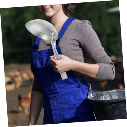 Totority Iron Ladle Spoon for Feeding and Watering Heavy Duty Horse Feed Scoop for Livestock Durable Iron