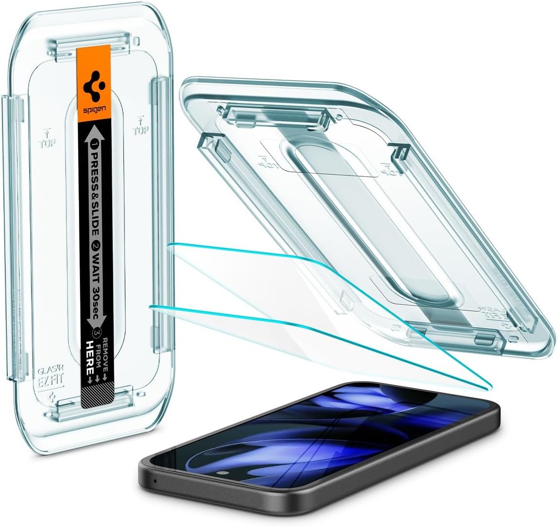 Spigen Tempered Glass Screen Protector [GlasTR EZ FIT] designed for Pixel 9a- 2 Pack