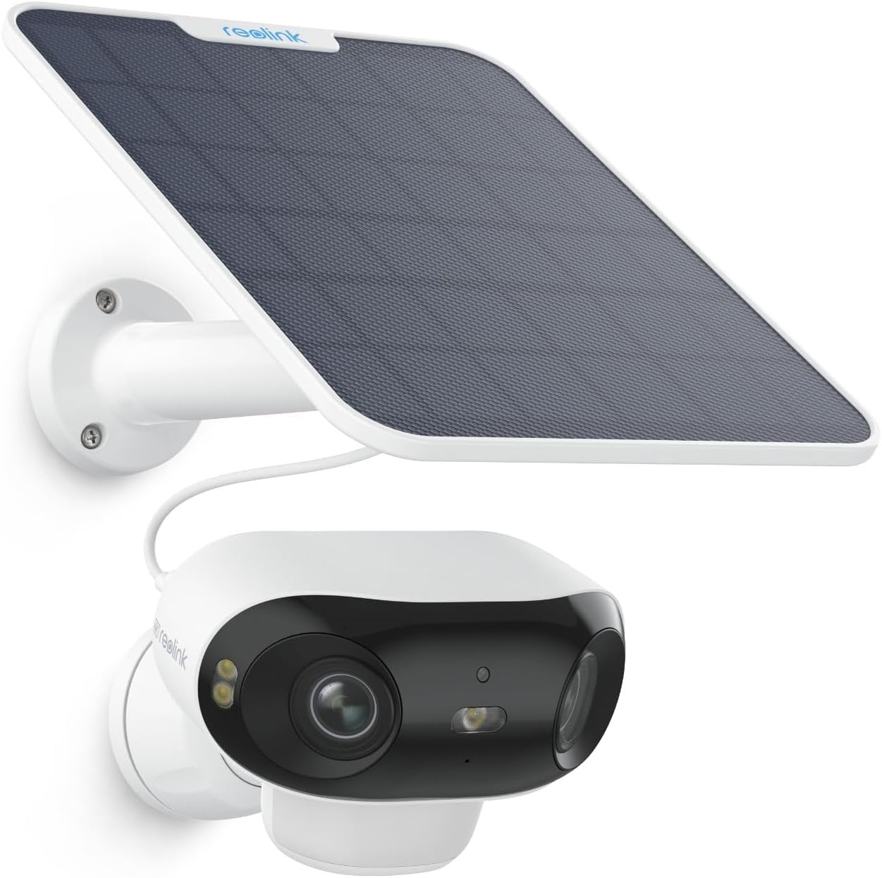 REOLINK 4K Solar Security Cameras Wireless Outdoor, 180Â° Blindspot-Free View, Spotlight Color Night Vision, Dual-Band Wi-Fi 6, Smart AI Detection, No Extra Fee, Argus 4 Pro+Solar Panel (ColorX Series)
