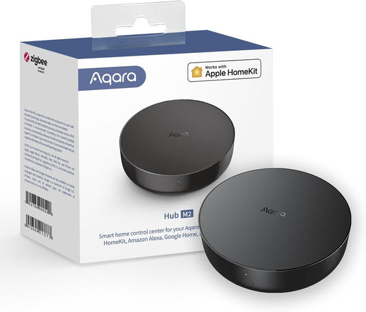 Aqara Smart Hub M2 (2.4 GHz Wi-Fi Required, Not Support Wi-Fi 6), Smart Home Bridge for Alarm System, IR Remote Control, Home Automation, Supports Alexa, Google Assistant, Apple HomeKit and IFTTT