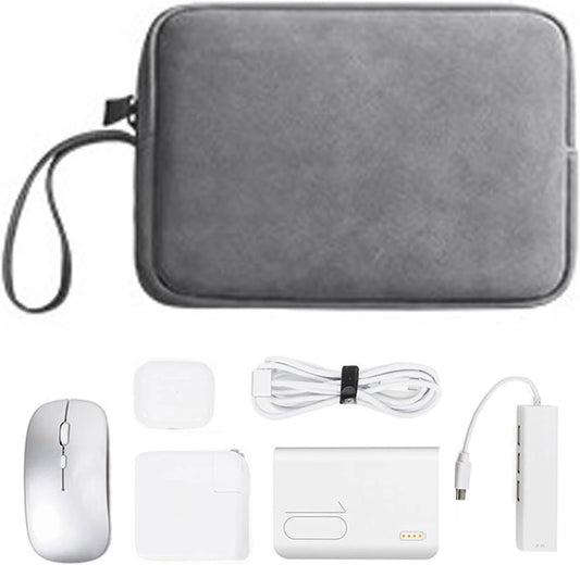 Generico Electronics Organizer, Travel Cable Bag, Accessories Pouch Sleeve, Storage Case for Pc, Digital Device Cord Charger Earphone Holder, Non Scratch Durability, Effortless to Use, Gray