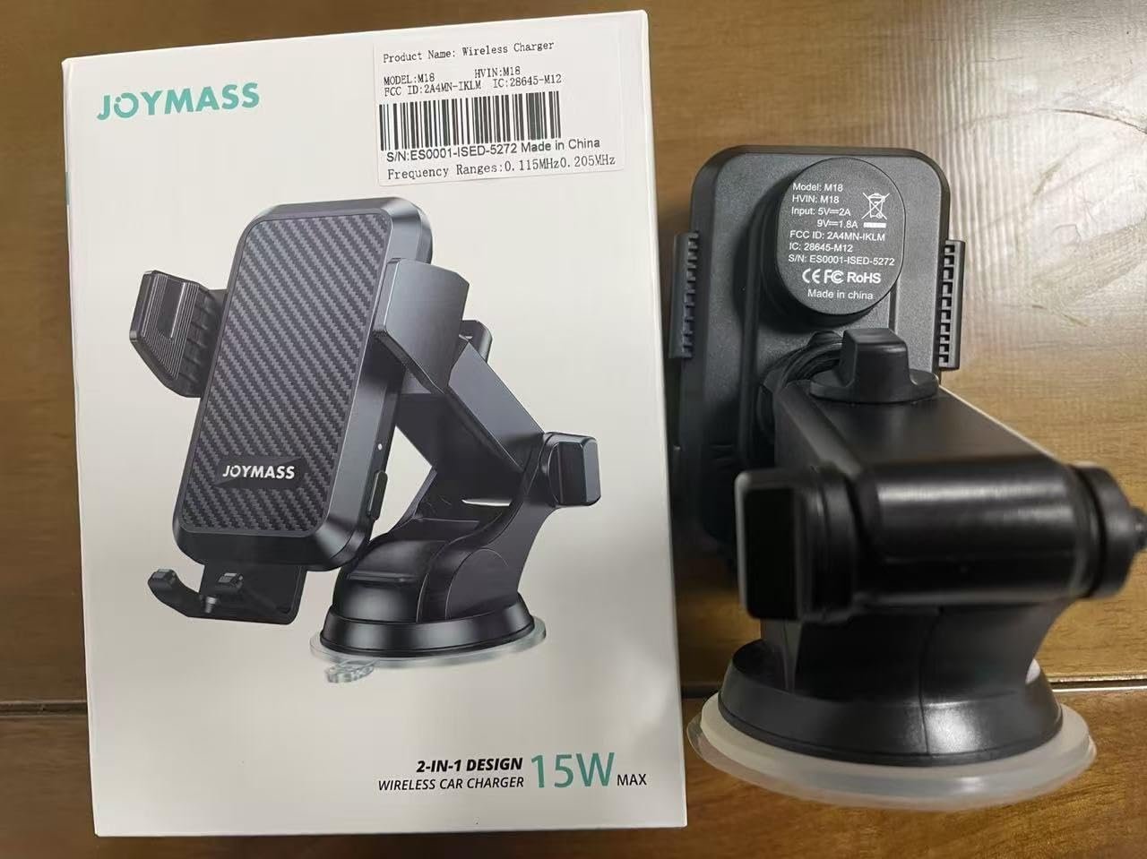 Wireless Car Charger, Phone Holders, 15W Auto Clamping Phone Mount Car Accessories for iPhone 16 15 14 13 12 Mini Pro Max 11, Samsung Galaxy S24 Ultra S23 S22+ Note 20, etc - Dark Black