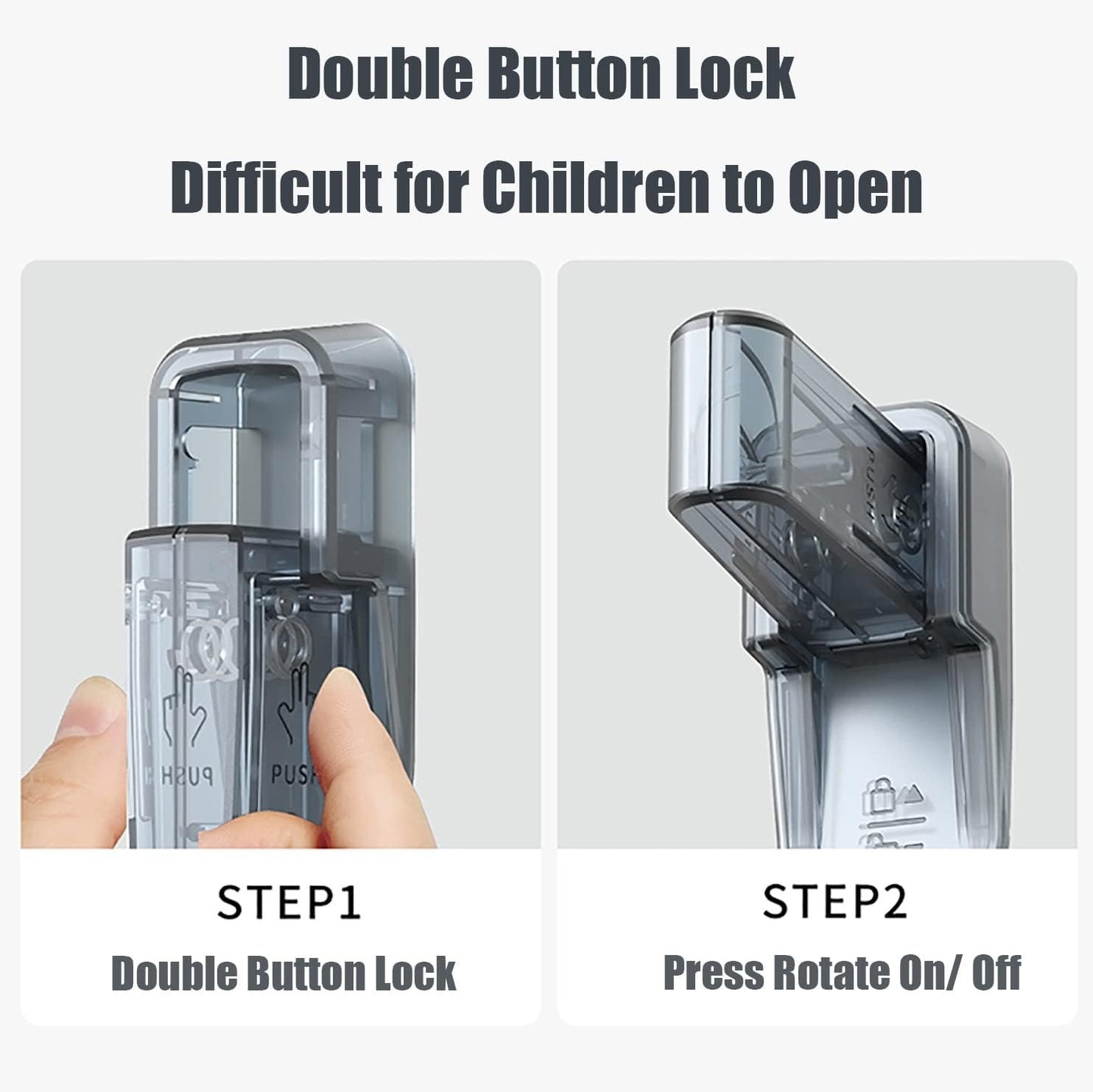 QYESWHSR Door Lever Lock Baby Proof Door Handle Lever Locks Prevents Toddlers from Opening Doors Improved Durable ABS Child Safety Locks for Doors with 3M VHB Adhesive No Tools Need or Drill(2 Pack)