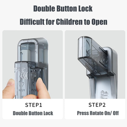 QYESWHSR Door Lever Lock Baby Proof Door Handle Lever Locks Prevents Toddlers from Opening Doors Improved Durable ABS Child Safety Locks for Doors with 3M VHB Adhesive No Tools Need or Drill(2 Pack)