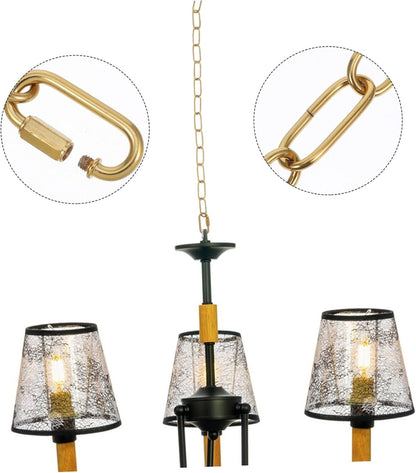Hoement Elegant Iron Chain Industrial Pendant Lamp Chain Heavy Duty Chain for Lighting Modern