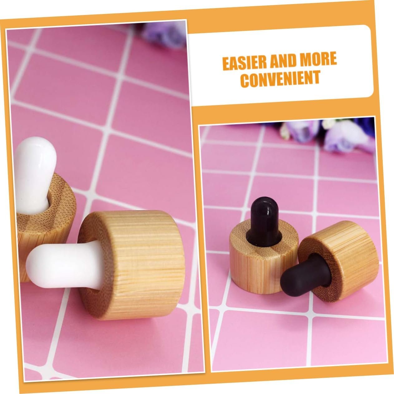 SOIMISS Replacement Bottle Lids Essential Oil Dropper Caps 6pcs Tight Seal Easy to Use for Aromatherapy DIY