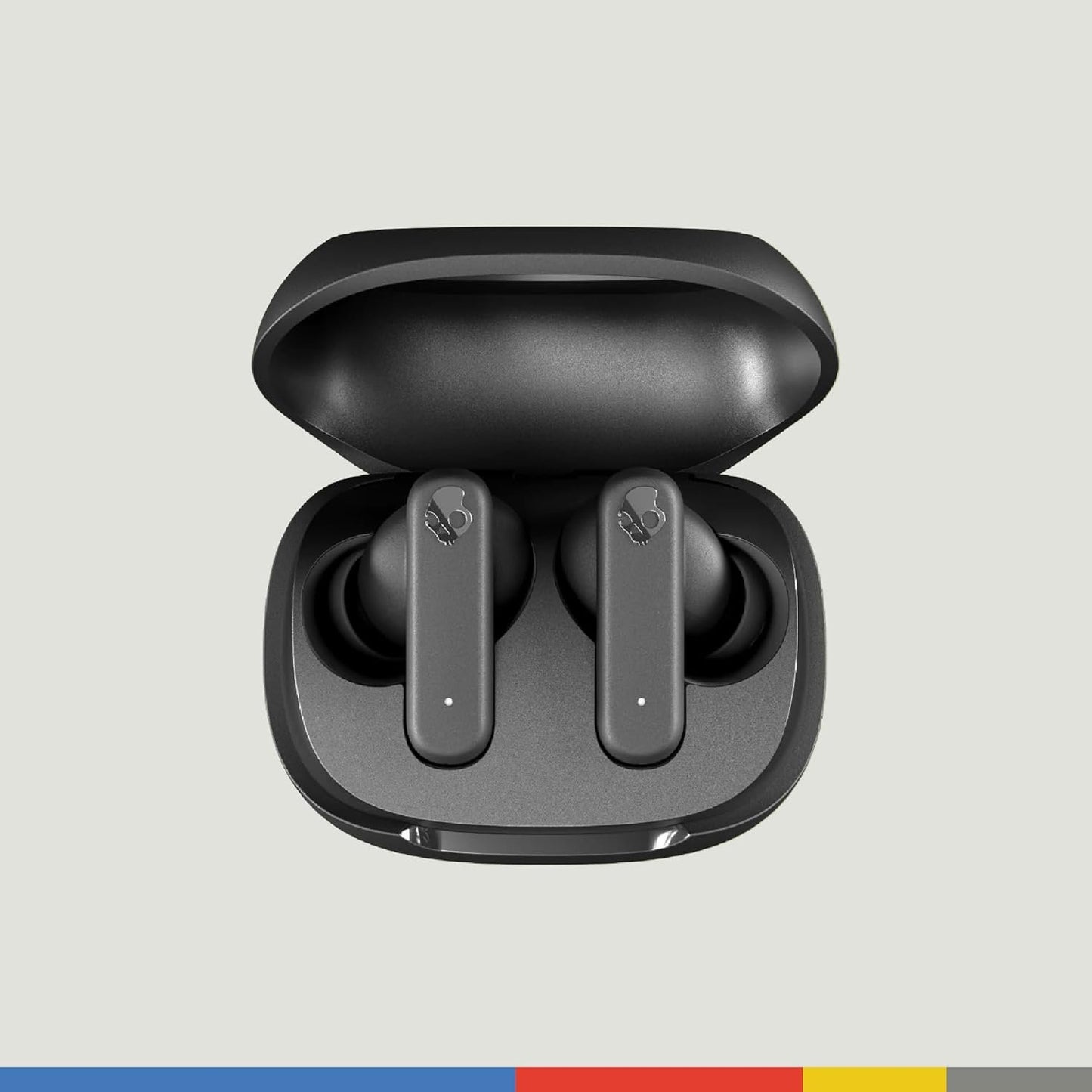 Skullcandy Smokin' Buds In-Ear Wireless Earbuds, 20 Hr Battery, 50% Renewable Plastics, Microphone, Works with iPhone Android and Bluetooth Devices - Black