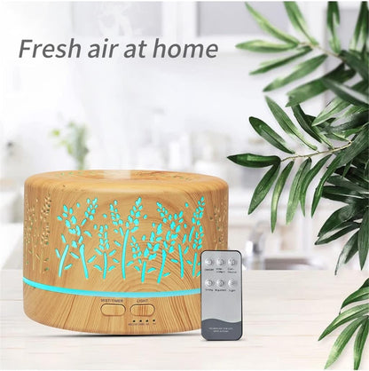 700ml Remote Control Electric Air Humidifier Aroma Diffuser Essential Oil Cool Mist Maker 7 LED Light Coloful(D,JP Plug)