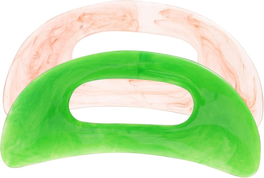 WRITWAA 2 Pezzi Scheda Raschiaggio a Forma Di Scimitar Asse Raschiatura Attrezzo Massaggio Corpo Raschietto Per Massaggi Tavola Raschiante Massaggiatore a Mano Resina