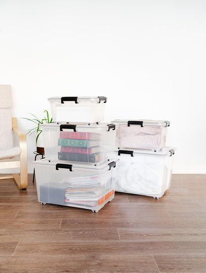 Seymours 10L Super Seal Storage Box â€“ Stackable Container with Sealed Lid for Secure, Dustproof, Waterproof Storage of Clothes, Tools, Toys, Documents, Seasonal Items, and More