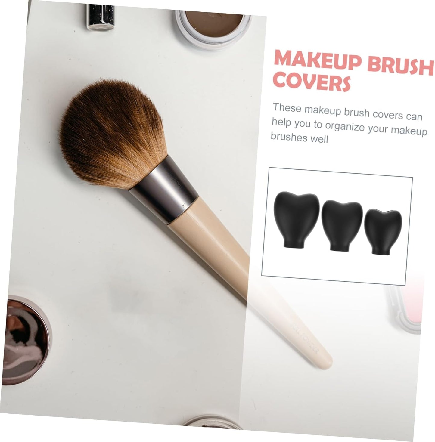SHERCHPRY 3Pezzi Coperture Protettive per Silicone Accessori per Makeup per Conservazione e Asciugatura Dei