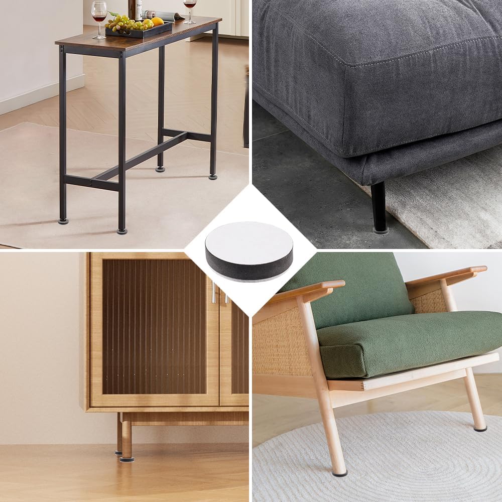 10 Pieces Furniture Feet Stickers, 6cm Round Furniture Risers for Bed Table, Non-Slip Felt Furniture Riser, Anti-Noise Floor Protectors for Furniture for Tables, Chairs, Sofas