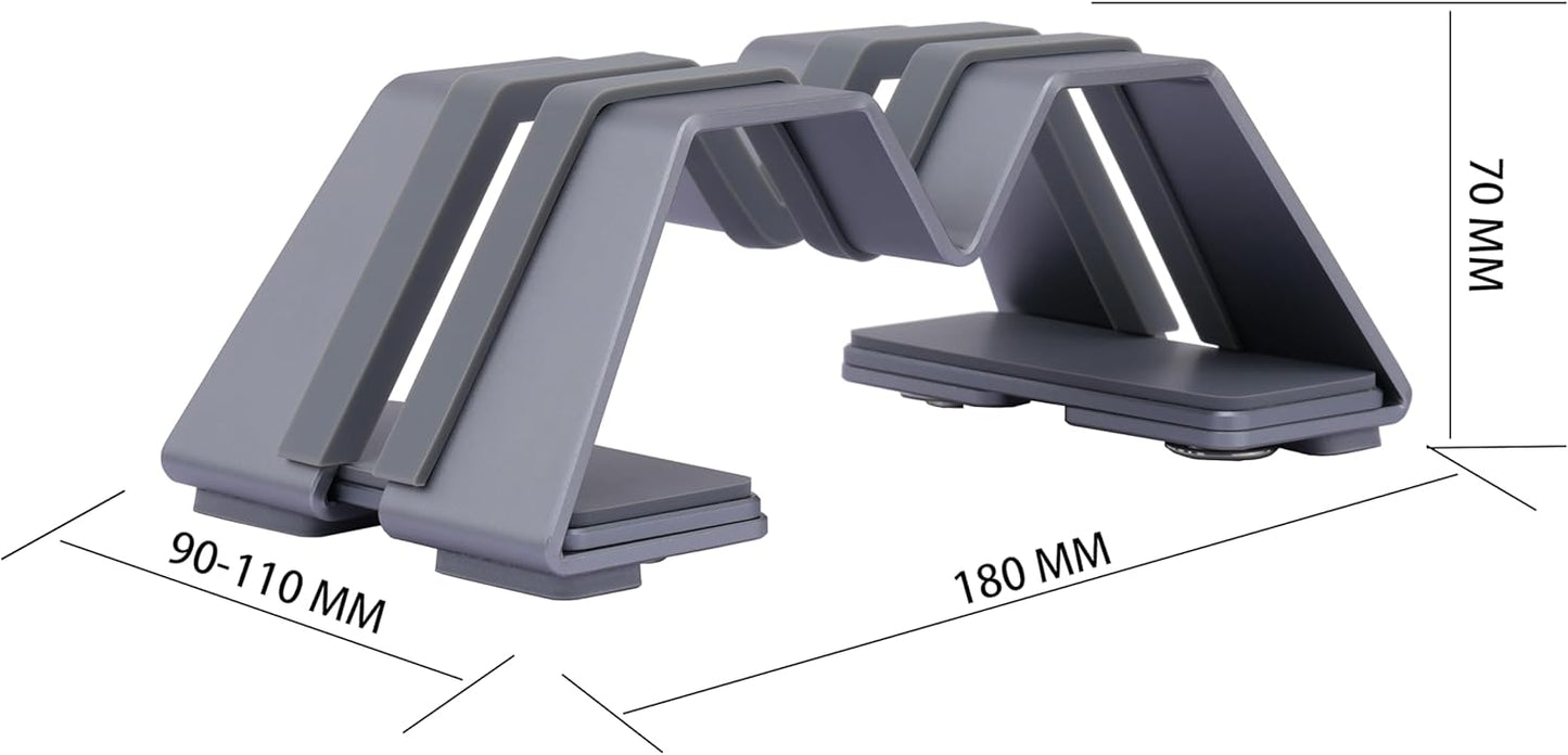 Psitek Adjustable Vertical Laptop Stand - Aluminum, Universal Fit for All Laptops (10-30mm Thickness) - Fashion Design, Adjustable Width, Anti-Slip & Scratch-Resistant, Patented Design
