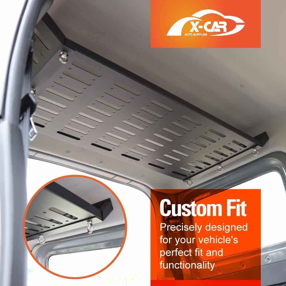 X-CAR Rear Rack Storage Celling Shelf for Suzuki Jimny 3-Door 2018-2025 Internal Trunk Expansion Durable Interior Bracket Luggage Organizer