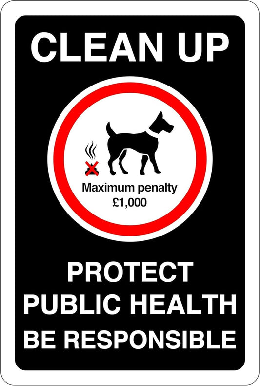Cartello "Protect public health be responsible", in plastica rigida da 1,2 mm, per uso interno/esterno (300 mm x 200 mm), distanza di visualizzazione entro 7 m.